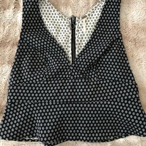 Free People B&W Floral Cropped Peplum (Reversible)